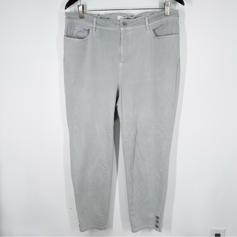 J. Jill Denim Light Gray Authentic Fit Jeans Size 16 Pants Straight Slim Ankle